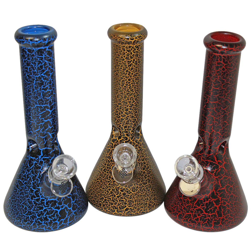 Glass Bong Karma 9" Beaker Lightning Plated Maq